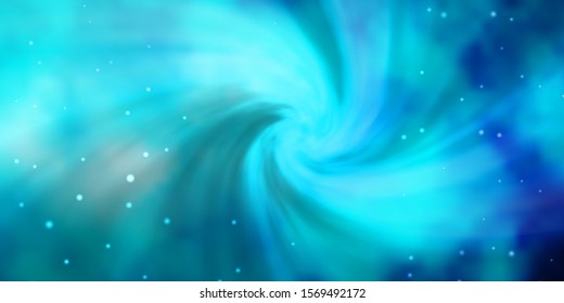 Light BLUE vector texture with beautiful stars. Shining colorful illustration with small and big stars. Pattern for new year ad, booklets.
