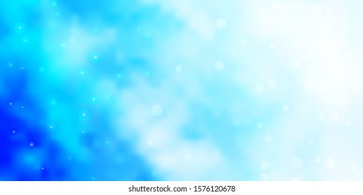 Light BLUE vector texture with beautiful stars. Blur decorative design in simple style with stars. Pattern for websites, landing pages.