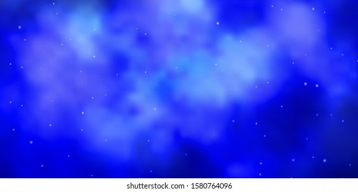 Light BLUE vector texture with beautiful stars. Decorative illustration with stars on abstract template. Pattern for websites, landing pages.