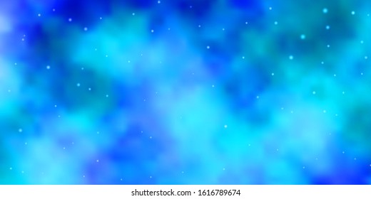 Light BLUE vector texture with beautiful stars. Colorful illustration with abstract gradient stars. Design for your business promotion.