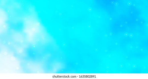 Light BLUE vector texture with beautiful stars. Decorative illustration with stars on abstract template. Best design for your ad, poster, banner.
