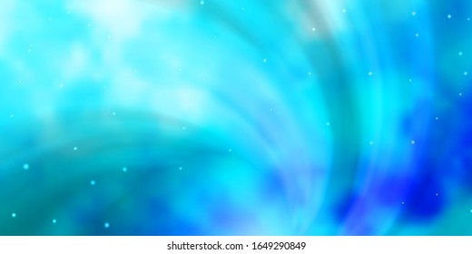 Light BLUE vector texture with beautiful stars. Decorative illustration with stars on abstract template. Pattern for websites, landing pages.