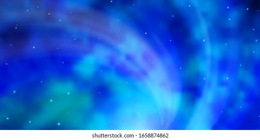 Light BLUE vector texture with beautiful stars. Shining colorful illustration with small and big stars. Pattern for new year ad, booklets.