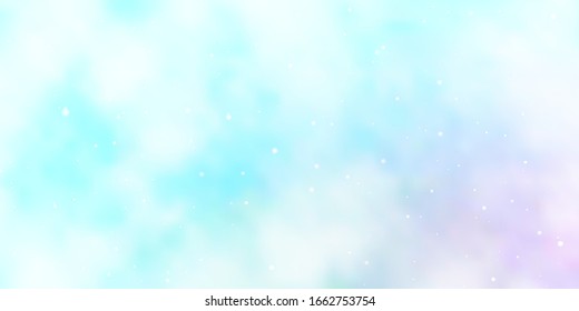 Light BLUE vector texture with beautiful stars. Shining colorful illustration with small and big stars. Pattern for wrapping gifts.