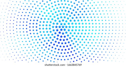 Light BLUE vector texture with beautiful stars. Blur decorative design in simple style with stars. Pattern for websites, landing pages.