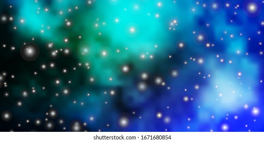 Light BLUE vector texture with beautiful stars. Colorful illustration with abstract gradient stars. Design for your business promotion.