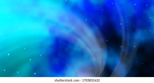 Light BLUE vector texture with beautiful stars. Decorative illustration with stars on abstract template. Pattern for wrapping gifts.