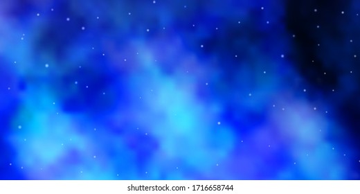 Light BLUE vector texture with beautiful stars. Colorful illustration in abstract style with gradient stars. Theme for cell phones.