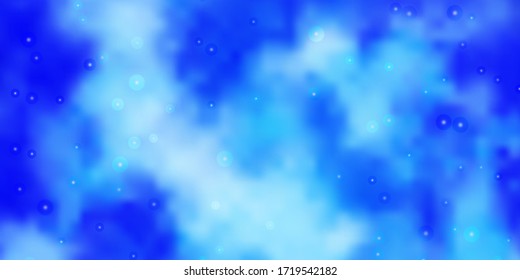 Leichte BLAU-Vektorstruktur mit schönen Sternen. Moderne geometrische abstrakte Illustration mit Sternen. Muster für neue Jahreswerbung, Broschüren.