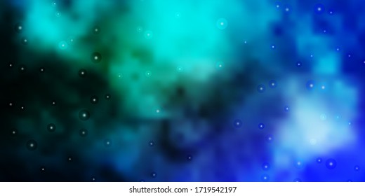 Leichte BLAU-Vektorstruktur mit schönen Sternen. Farbige Illustration mit kleinen und großen Sternen. Das beste Design für Ihre Anzeige, Ihr Poster, Ihr Banner.