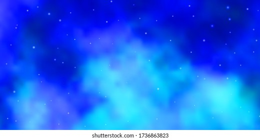 Leichte BLAU Vektorstruktur mit schönen Sternen. Dekorative Abbildung mit Sternen auf abstrakter Vorlage. Bestes Design für Ihre Anzeige, Poster, Banner.
