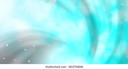 Leichte BLAU-Vektorstruktur mit schönen Sternen. Dekorative Illustration mit Sternen auf abstrakter Vorlage. Muster für Webseiten, Landing-Seiten.