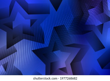 Light BLUE vector texture with beautiful stars. Glitter abstract illustration with colored stars. Pattern for astrology websites.