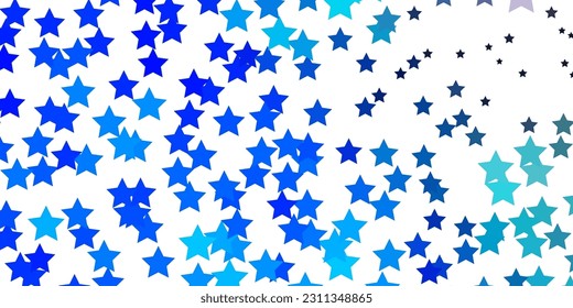 Light BLUE vector texture with beautiful stars. Modern geometric abstract illustration with stars. Best design for your ad, poster, banner.