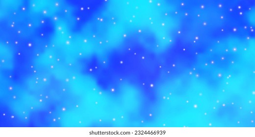 Light BLUE vector texture with beautiful stars. Shining colorful illustration with small and big stars. Pattern for new year ad, booklets.