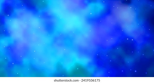 Light BLUE vector texture with beautiful stars. Colorful illustration with abstract gradient stars. Pattern for websites, landing pages.