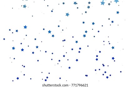 Light BLUE vector texture with beautiful stars. Modern geometrical abstract illustration with stars. Best design for your ad, poster, banner.