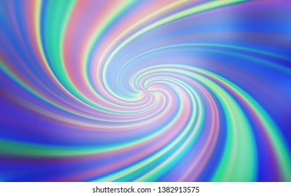 Light BLUE vector texture with bent lines. An elegant bright illustration with gradient. Colorful wave pattern for your design.