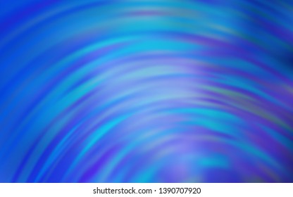 Light BLUE vector texture with bent lines. Glitter abstract illustration with wry lines. The best colorful design for your business.