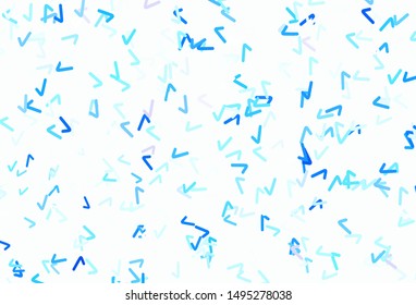 Light BLUE vector texture with bent lines. Colorful abstract illustration with gradient lines. A completely new design for your business.