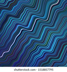 Light BLUE vector texture with bent lines. A completely new colorful illustration in simple style. New composition for your brand book.