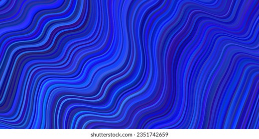 Light BLUE vector texture with bent lines. A completely new colorful illustration in simple style. A new texture for your  ad, booklets, leaflets.
