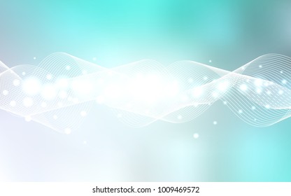 Light BLUE vector texture with birthday confetti. Modern geometrical abstract illustration with carnival ribbons. The pattern can be used for birthday gifts, congratulations.