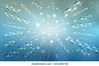 Light BLUE vector texture with birthday confetti.