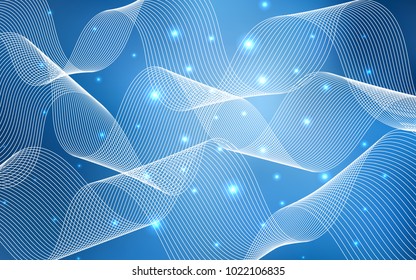Light BLUE vector texture with birthday confetti. Confetti on blurred abstract background with colorful gradient. The pattern can be used for new year ad, booklets.