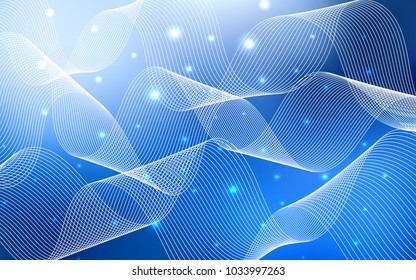 Light BLUE vector texture with birthday confetti. Confetti on blurred abstract background with colorful gradient. The template can be used as a background for postcards.