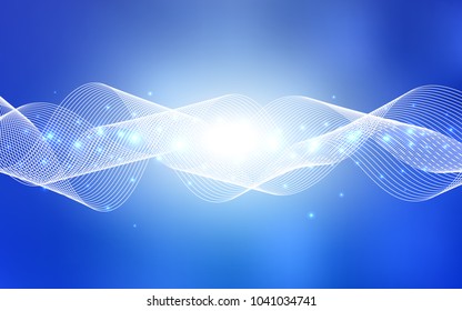 Light BLUE vector texture with birthday confetti. Confetti on blurred abstract background with colorful gradient. New design for ad, poster, banner of your Party.