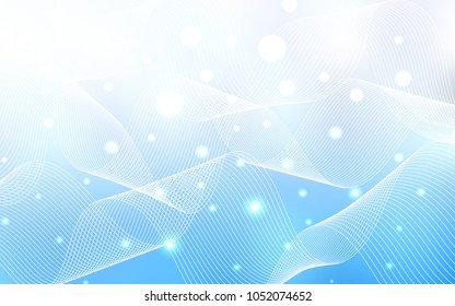 Light BLUE vector texture with birthday confetti. Glitter abstract illustration with colorful confetti, ribbons. The pattern can be used for carnival, festival leaflets.