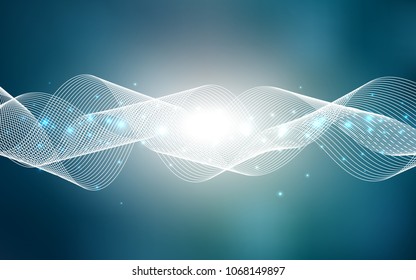 Light BLUE vector texture with birthday confetti. Glitter abstract illustration with colorful confetti, ribbons. The pattern can be used for birthday gifts, congratulations.