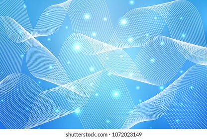 Light BLUE vector texture with birthday confetti. Glitter abstract illustration with colorful confetti, ribbons. The pattern can be used for carnival, festival leaflets.