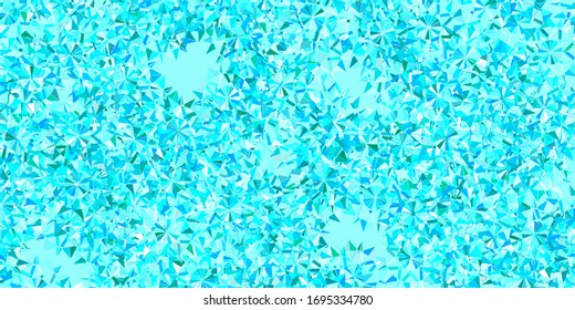 Light BLUE vector texture with bright snowflakes. Colorful snow elements in decorative christmas style. New year websites pattern.