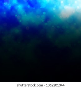 Light BLUE vector texture with circles. Glitter abstract illustration with colorful drops. Pattern for business ads.