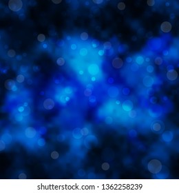 Light BLUE vector texture with circles. Abstract illustration with colorful spots in nature style. Design for your commercials.