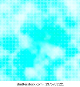 Light BLUE vector texture with circles. Colorful illustration with gradient dots in nature style. Pattern for booklets, leaflets.