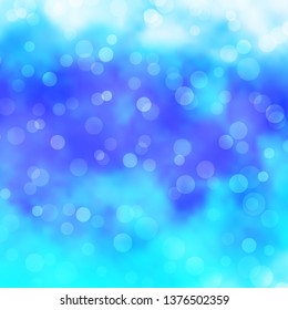 Light BLUE vector texture with circles. Abstract colorful disks on simple gradient background. Pattern for business ads.