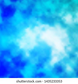 Light BLUE vector texture with circles. Colorful illustration with gradient dots in nature style. New template for your brand book.