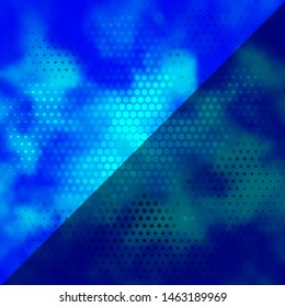 Light BLUE vector texture with circles. Glitter abstract illustration with colorful drops. Pattern for business ads.