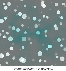 Light BLUE vector texture with circles, stars. Abstract illustration with colorful spots, stars. New template for a brand book.