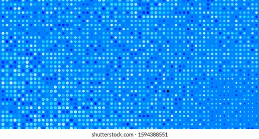 Light BLUE vector texture with circles. Colorful illustration with gradient dots in nature style. Pattern for business ads.