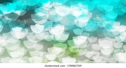 Light BLUE vector texture with circles. Colorful illustration with gradient dots in nature style. Pattern for wallpapers, curtains.