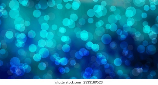 Light BLUE vector texture with circles. Glitter abstract illustration with colorful drops. New template for your brand book.