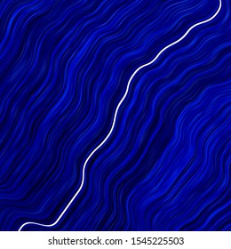 Light BLUE vector texture with circular arc. Illustration in abstract style with gradient curved.  Template for your UI design.
