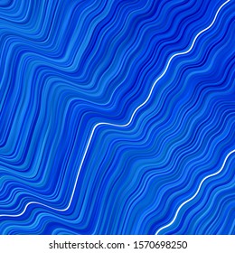 Light BLUE vector texture with circular arc. Bright sample with colorful bent lines, shapes. Pattern for websites, landing pages.