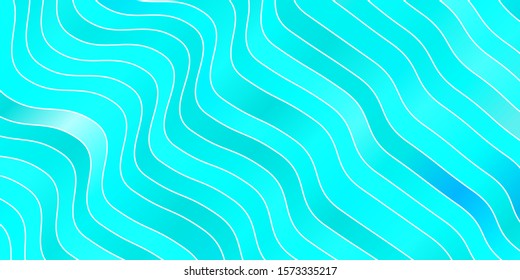 Light BLUE vector texture with circular arc. Colorful illustration, which consists of curves. Template for cellphones.