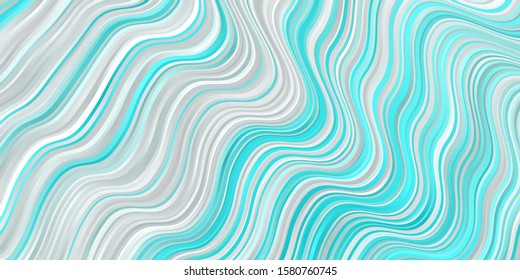 Light BLUE vector texture with circular arc. Brand new colorful illustration with bent lines. Best design for your posters, banners.