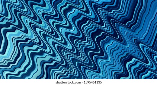 Light BLUE vector texture with circular arc. Colorful abstract illustration with gradient curves. Pattern for booklets, leaflets.